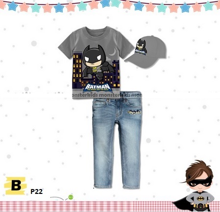 pakaian baju celana topi batman